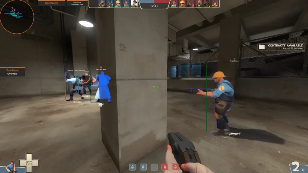 Verge ESP in-game overlay screenshot